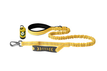 Yellow Nylon Full Bungee Dog Leash