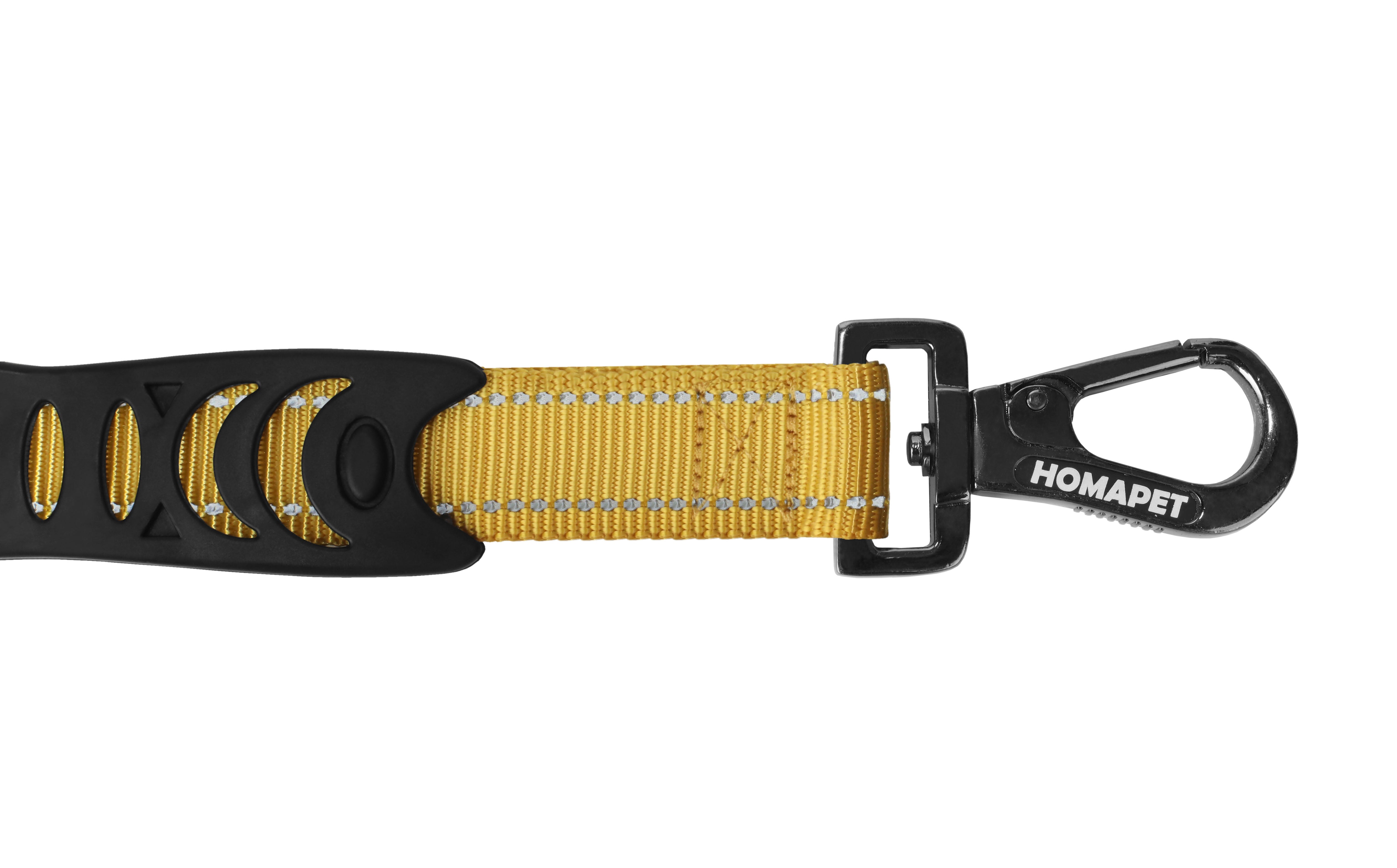 Yellow Nylon Adjustable Bungee Dog Leash