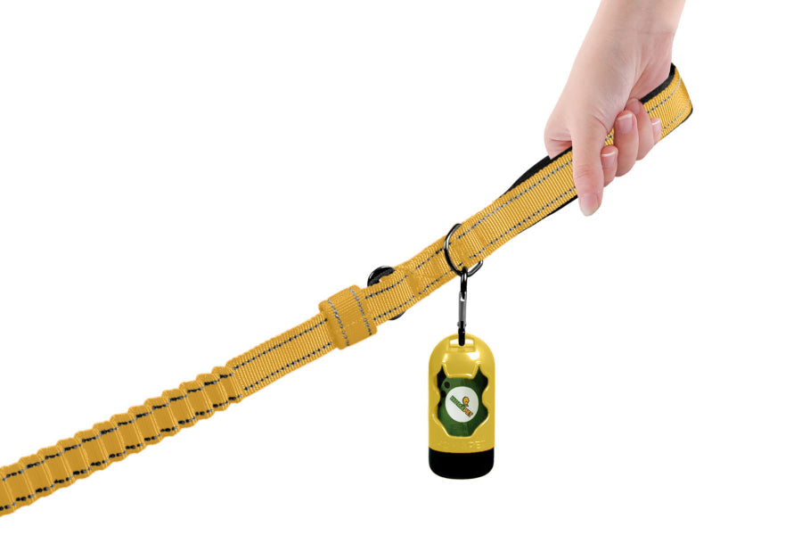 Yellow Polyester Full Bungee Dog Leash