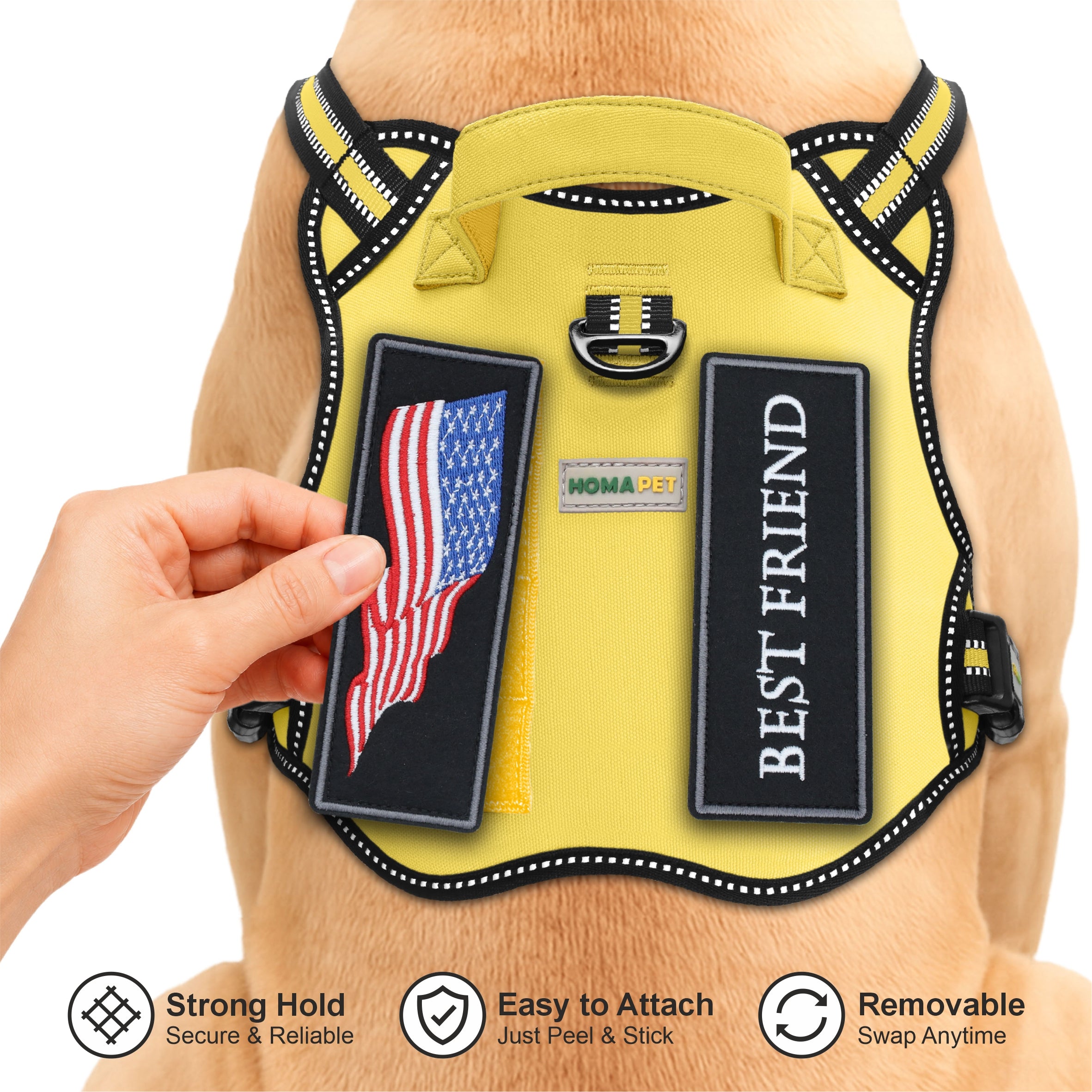 Yellow Tactical Dog Harness