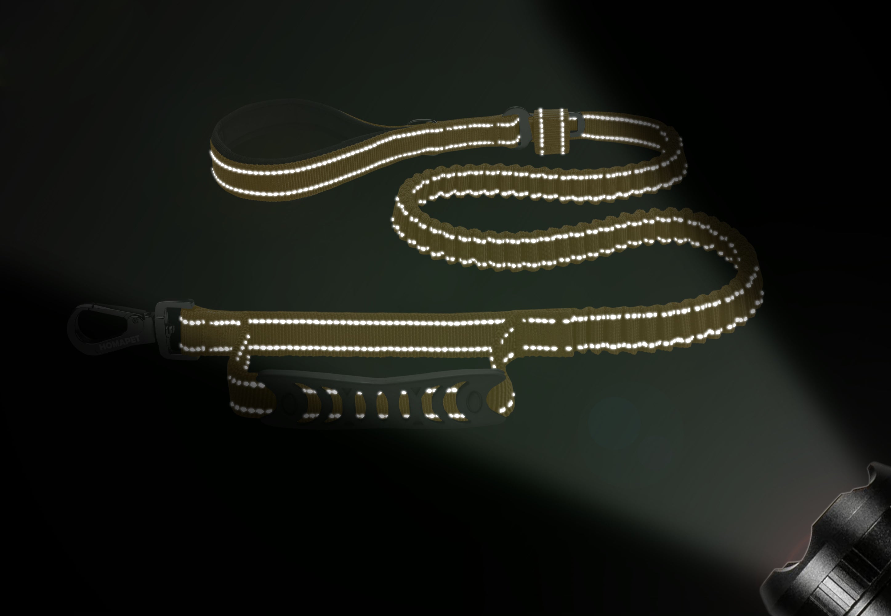 Yellow Polyester Full Bungee Dog Leash