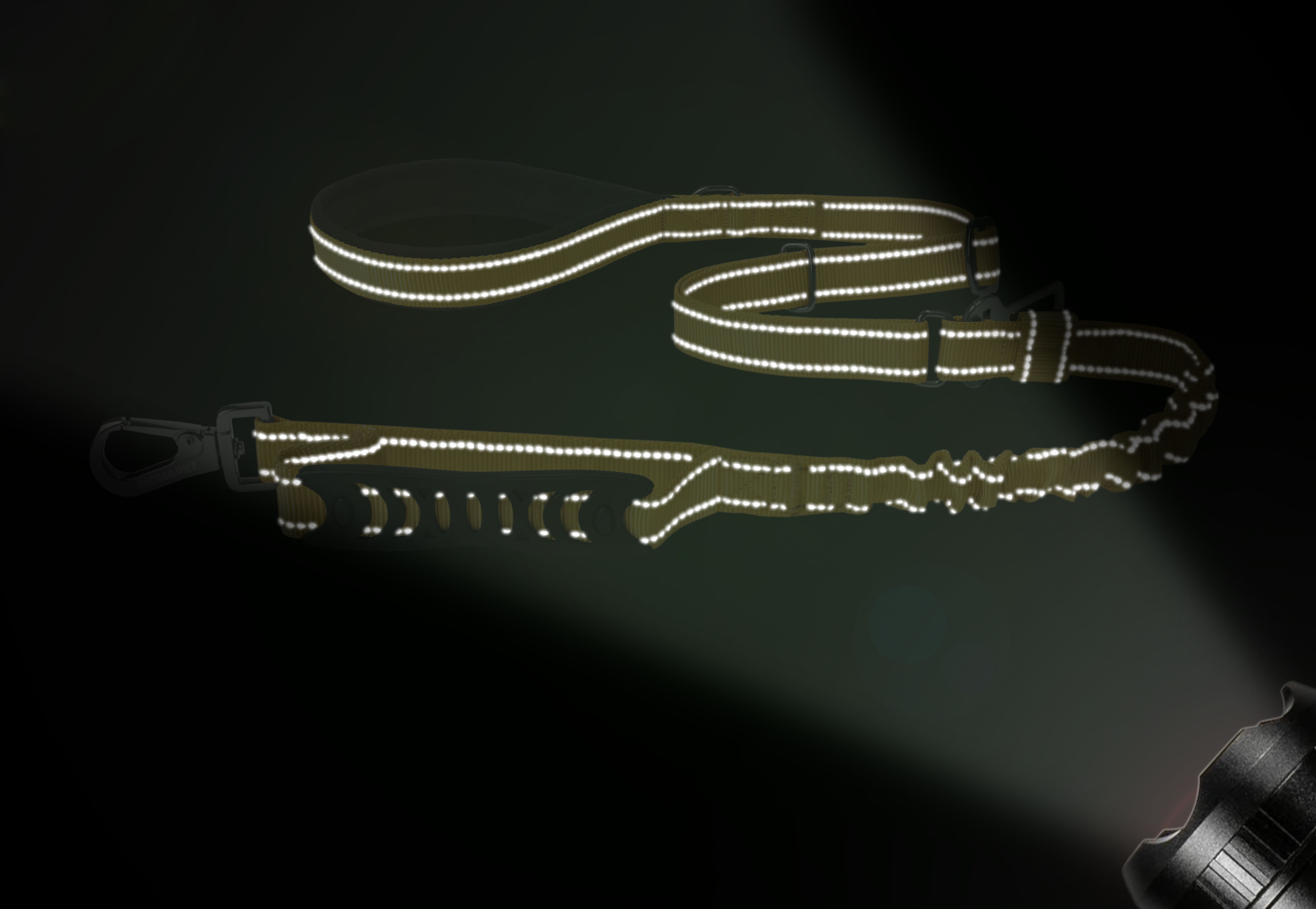 Yellow Nylon Adjustable Bungee Dog Leash