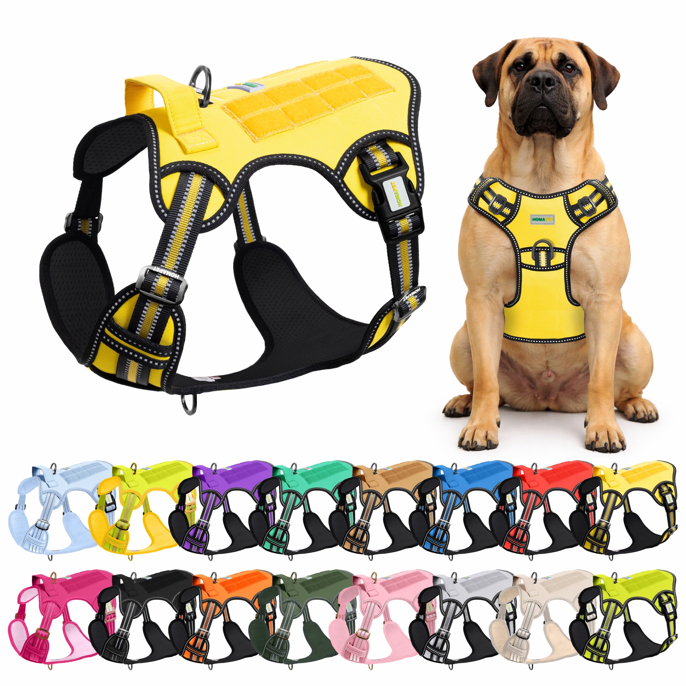 Yellow Tactical Dog Harness