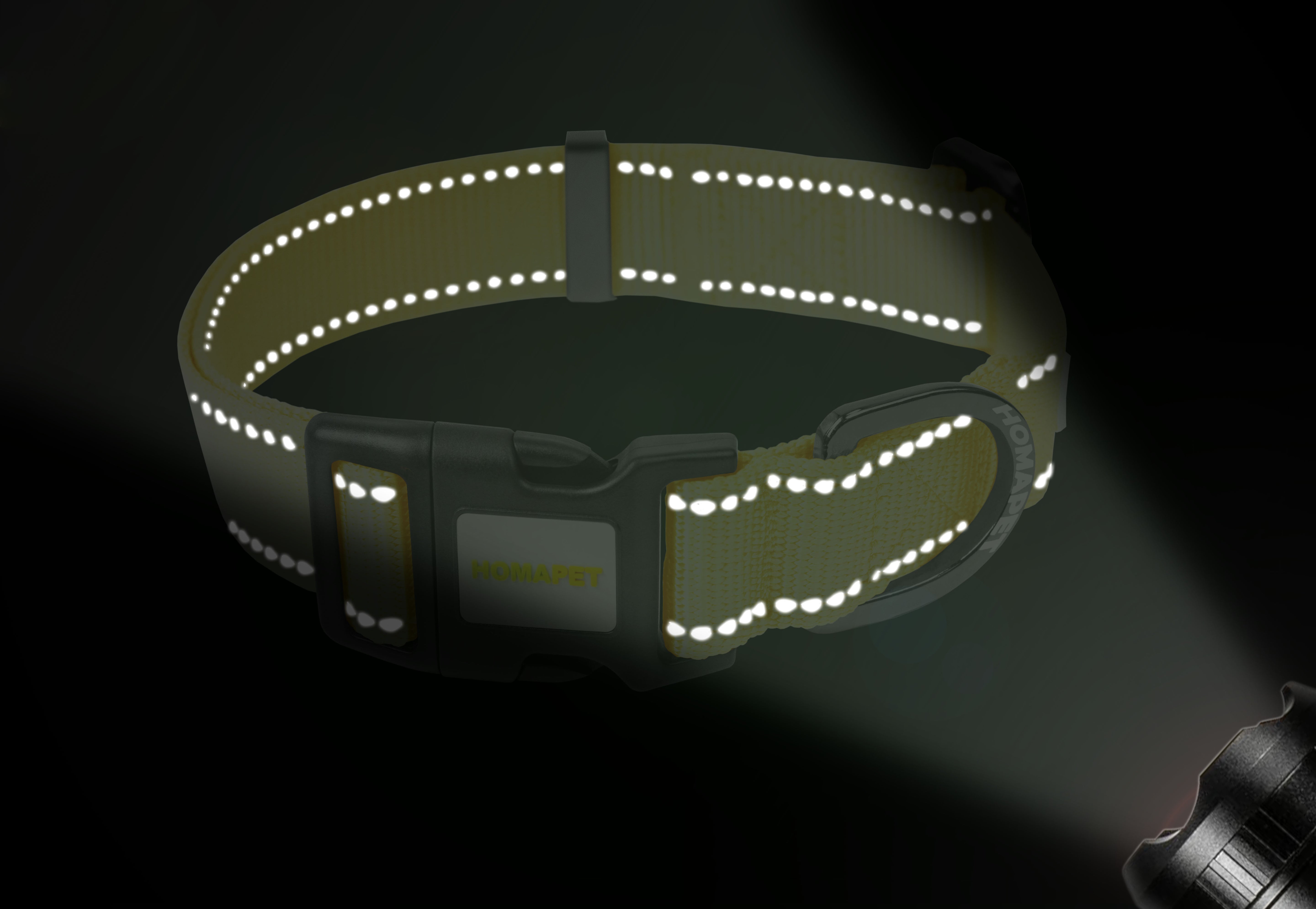 Yellow Nylon Dog Collar