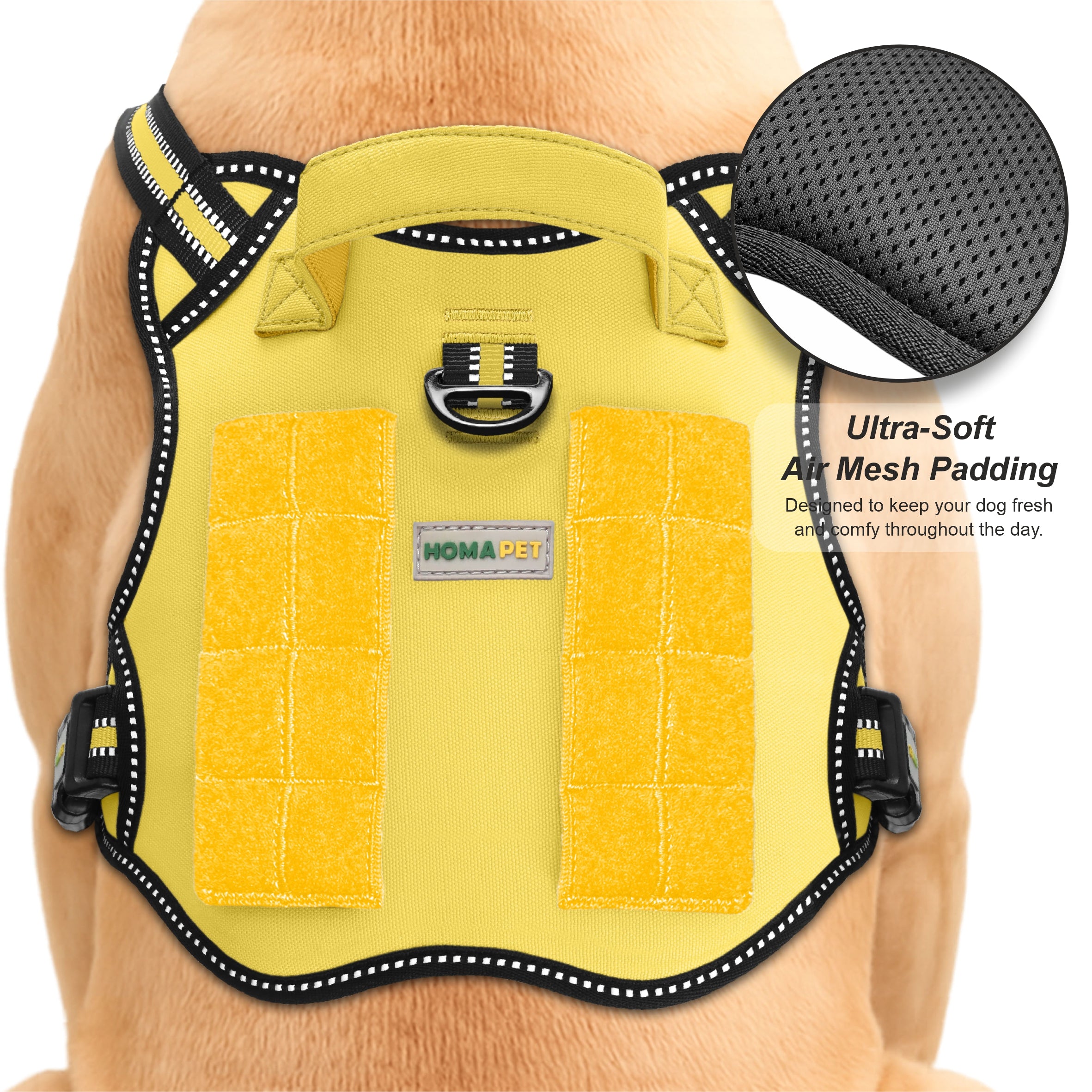 Yellow Tactical Dog Harness