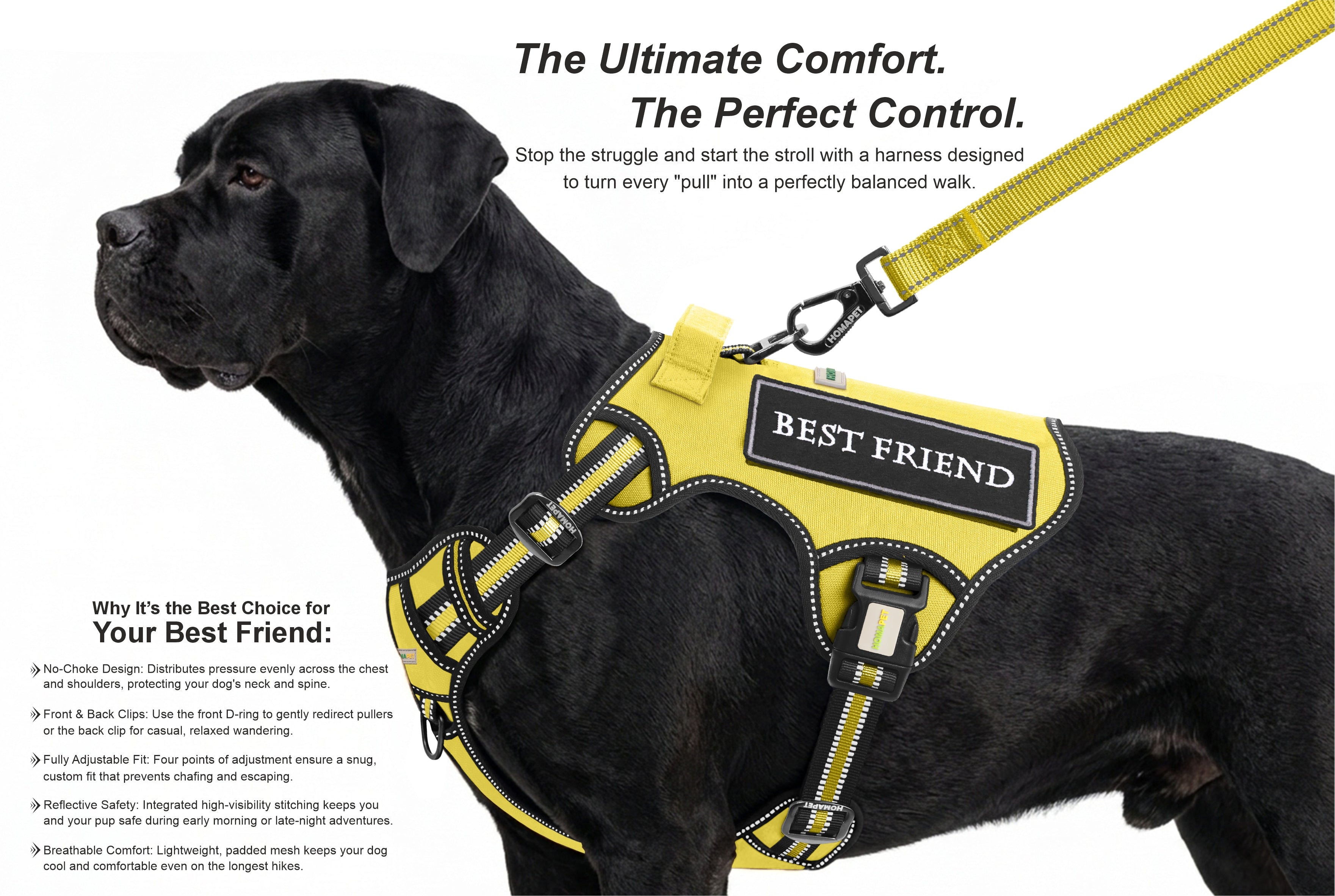 Yellow Tactical Dog Harness