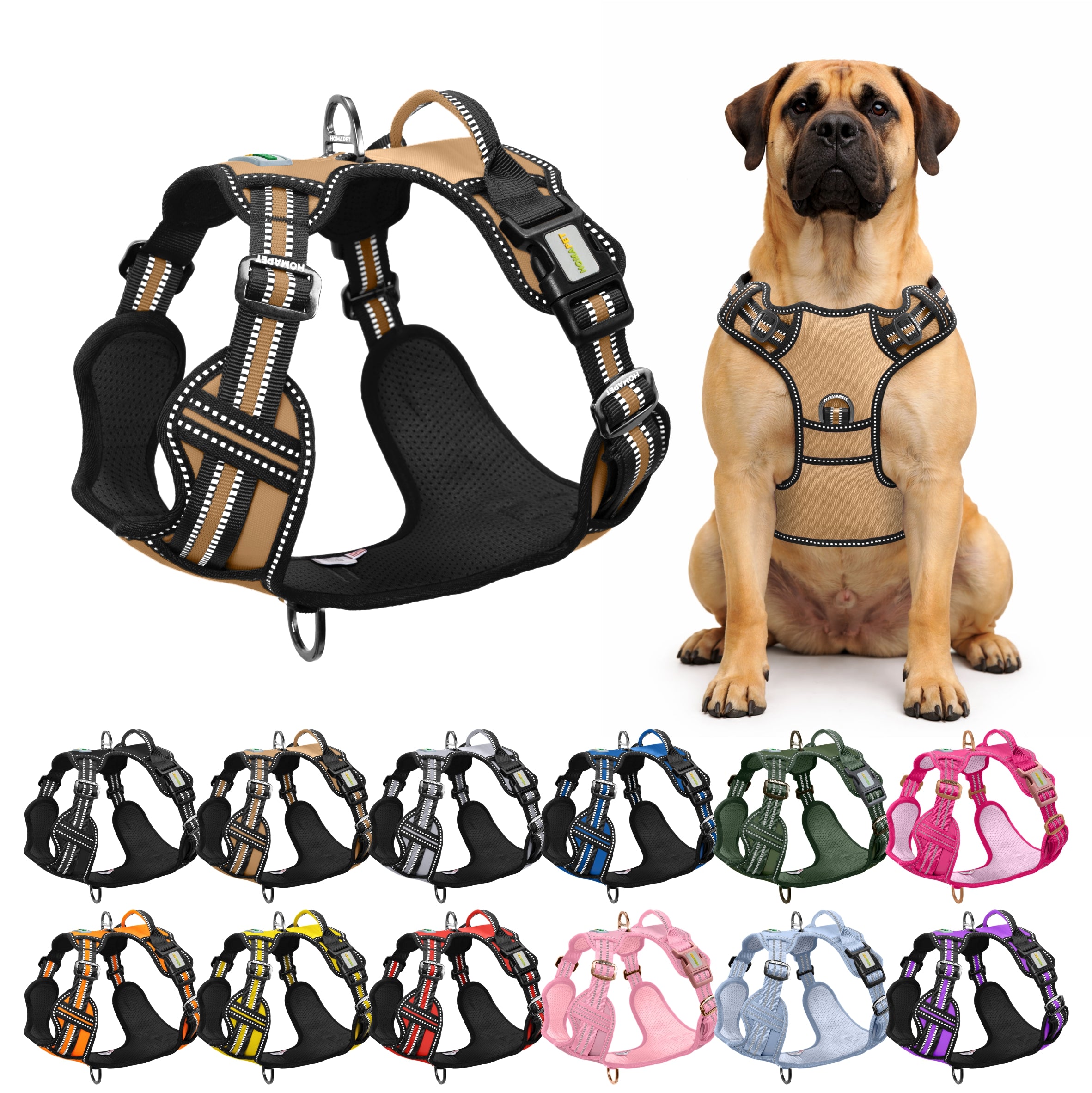 Copper Brown No Pull Dog Harness