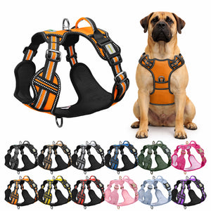 F Orange No Pull Dog Harness