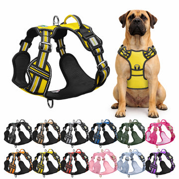 Yellow No Pull Dog Harness